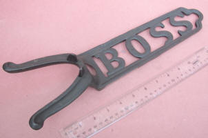 Antique "BOSS" Cast Iron Boot Jack