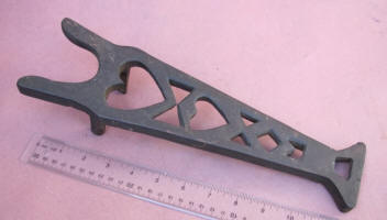 Antique Cast Iron Boot Jack w/ Heart