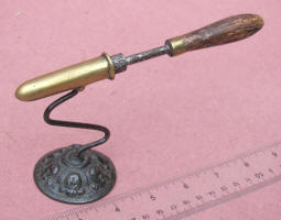 Miniature Bi - Metal Brass 7 Cast Iron Goffering Iron