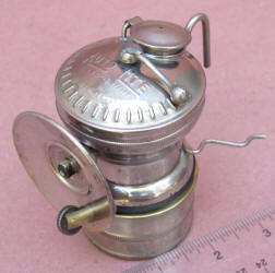 Auto-Lite Nickel Plated Carbide Miners Lamp