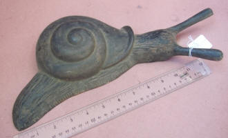 Antique Figural Cast Iron Snail Boot Jack