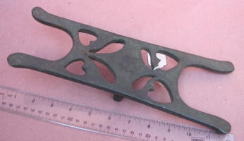 Antique Double End Heart Motif Cast Iron Boot Jack