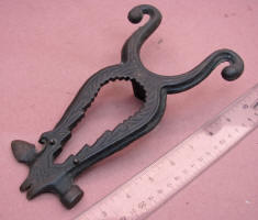 Antique Cast Iron Boot Jack / Combo Tool / Wrench / Corn Sheller