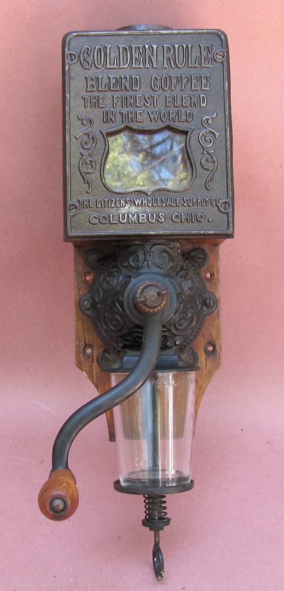 www.AntiqBuyer.com antique coffee mills sales archive
