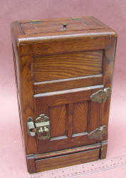 Antique Salesman Sample Oak Ice Box / Refrigerator