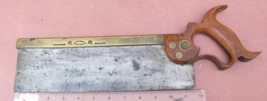 Early Brass Backed Split Screw Henry Disston Back Saw