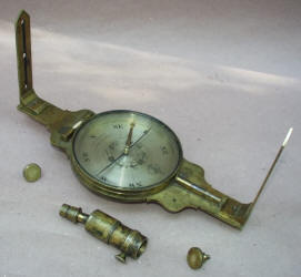 r. Shaw 19th Century Surveyor's Compass