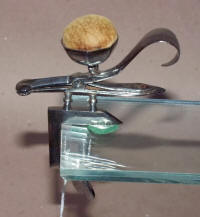 Stylized Antique Steel Sewing Clamp w/ Pincushion