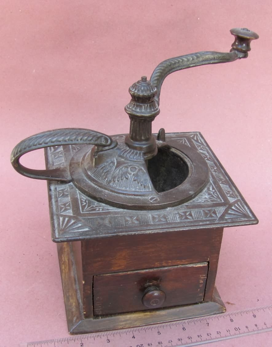www.AntiqBuyer.com antique coffee mills sales archive