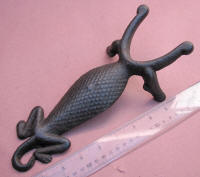 Cast Iron "Headless Gecko" Figural Bootjack