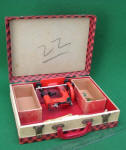 Red Singer Model 20 - 10 TSM / Toy Sewing Machine w/ Original Mannequin Box & Doll