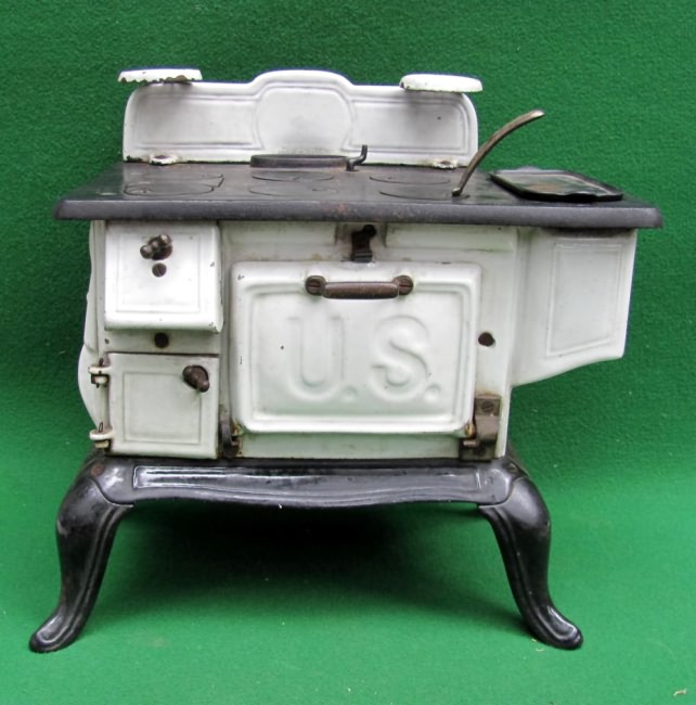 Quick Meal Enamel & Cast Iron Stove, Vintage Wood Burning Stove, Wood – The  Old Grainery