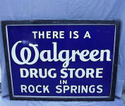 Walgreen Drug Store Porcelain Advertising Sign