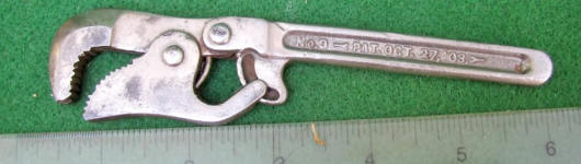 Bullard Patent #0 Quick Adjust Pipe Wrench