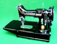 1955 Black Singer Featherweight Model 222 Sewing Machine (EK322335)