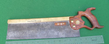 Henry Disston & Sons 12 Brass Back Saw