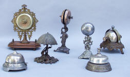 Collection of Antique Desk & Hotel Bells