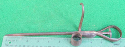 Miners Candlestick w/ File Work Pick / Tool in Handle