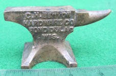 C.H. Benton Miniature Advertising Anvil / Salesman Sample / Paperweight