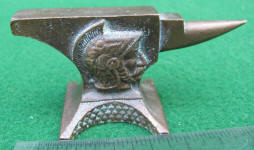 Cast Brass Miniature Advertising Anvil / Salesman Sample / Paperweight