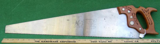 Geo. H. Bishop & Co #23CS 26 5 1/2 Pt Rip Saw