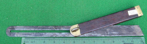 Nelson & Hubbard Middletown CT. Rosewood Bevel w/ Ruler Handle