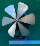 12 Inch Beaded Base 6 Blade Antique Electric Desk Fan