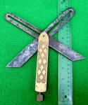 St. Johnsbury Double Blade Brass Body Bevel W/ Diamond Pattern