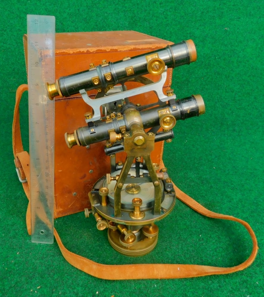 Meeker S Www Patented Antiques Com Gurley Transits Past Sales Archive - 1913 explorer expedition size mining transit w 2nd auxillary scope
