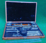 Dietzgen Drafting Instrument Set in Wooden Case