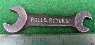 Rolls Royce Ltd. 3/16 - 1/4 Open End Spanner Wrench