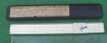 Faber Slide Rule w/ Hard Case & Decimal Keeper Cursor