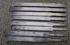 7 Sorby Plow Plane Irons / Cutters