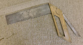 Early Brass Frame Square w/ Bevel