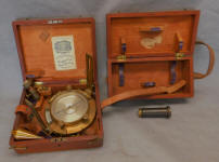 Gurley # 285 Pocket Railroad Compass and Auxiliary Scope Box