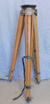 W. & L. E. Gurley 3 1/2 x 8 TPI Extendable Leg Wooden Tripod