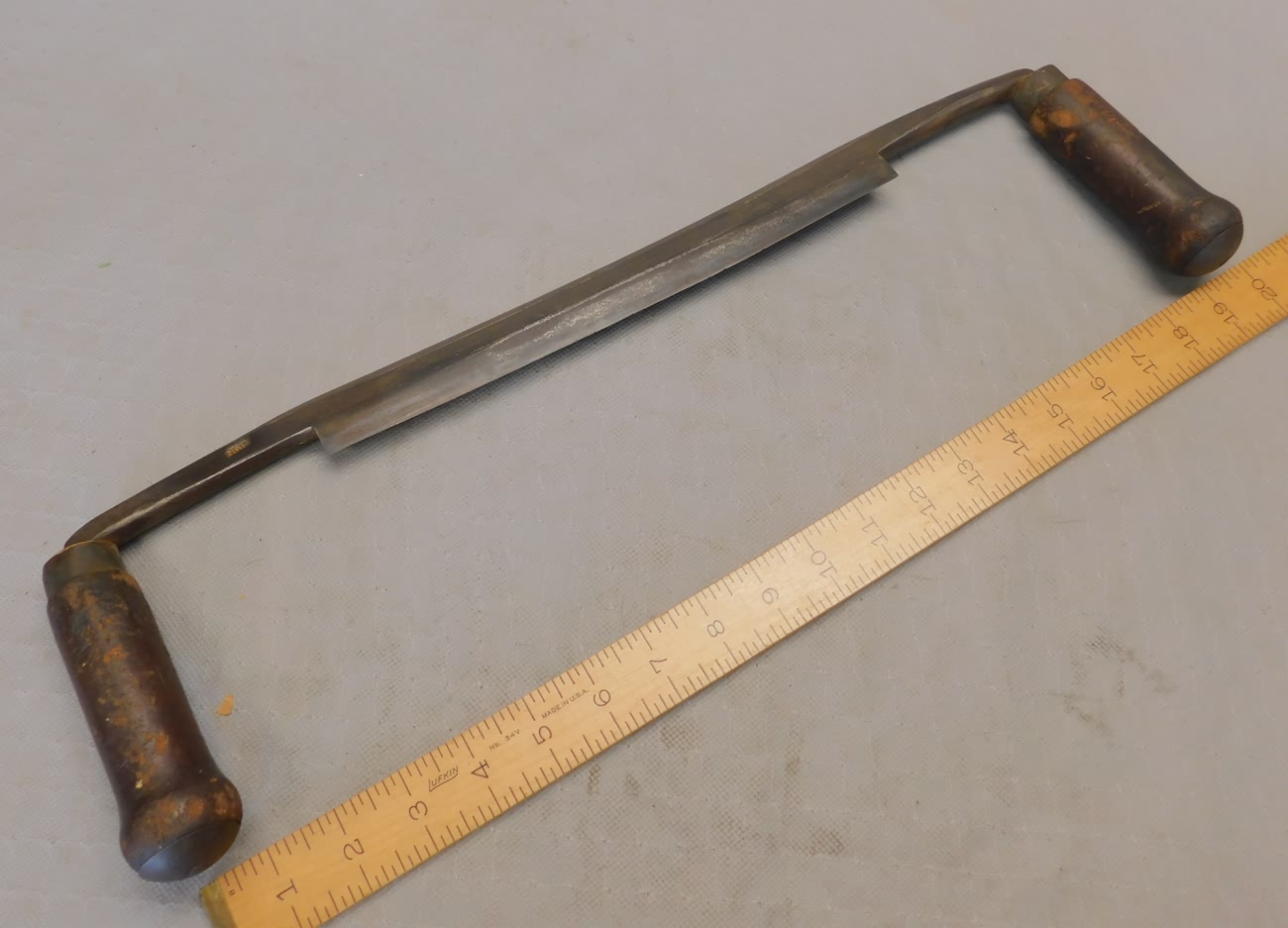 Antique James Swan Adjustable Handle Draw Knife Shave Woodworking Tool 8