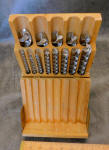 Forest City Auger Drill Bit Set in Fold Down Wooden Box
