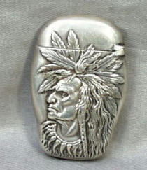 Sterling Silver Indian Head
Matchsafe