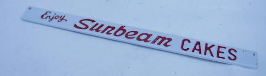 Sunbeam Cakes Advertising Sign