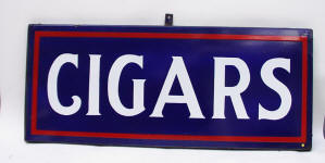 Double Sided Porcelain Cigar Shop Sign