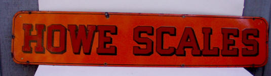 Howe Porcelain Sign