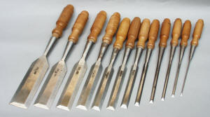 12 Pc. Set of Buck Brothers Firmer Chisels
