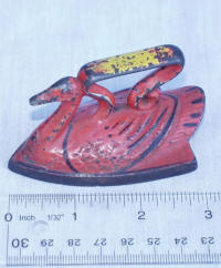 Paint Decorated Red Swan Iron 