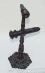 19th Century Double Goffering Iron w/ Cast Iron Base