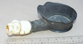 Oriental Pan Iron w/ Ivory Walrus Head Handle