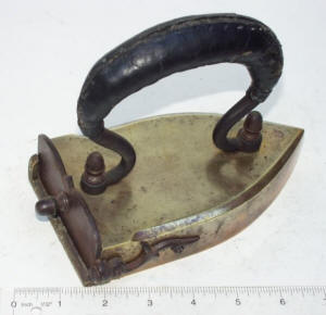 Leather 
	Handle Brass Box Iron