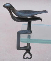Cast Iron Tole Painted Antique Sewing Bird