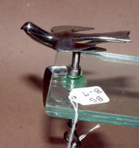 Antique Polished Steel Sewing Bird w/ Pincushion