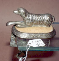 Reclining Dog / Irish Setter Figural Sewing Clamp w/ Pincushion